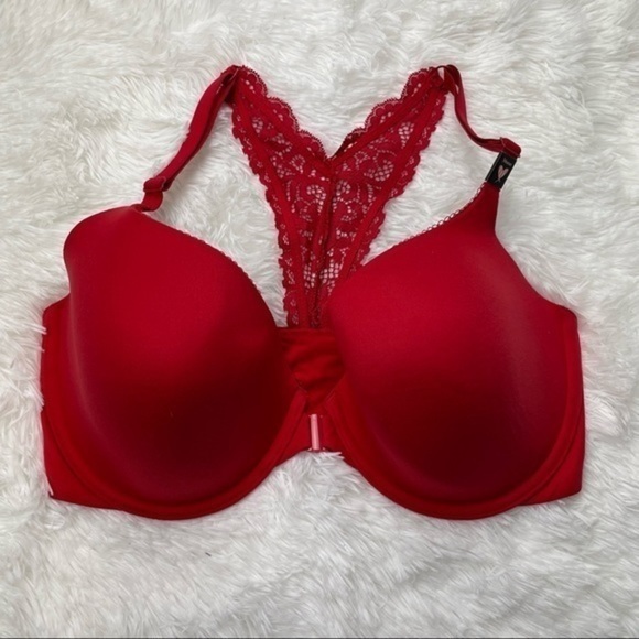 VS Body by Victoria Red Lightly Lined Demi 34DDD - Picture 3 of 9
